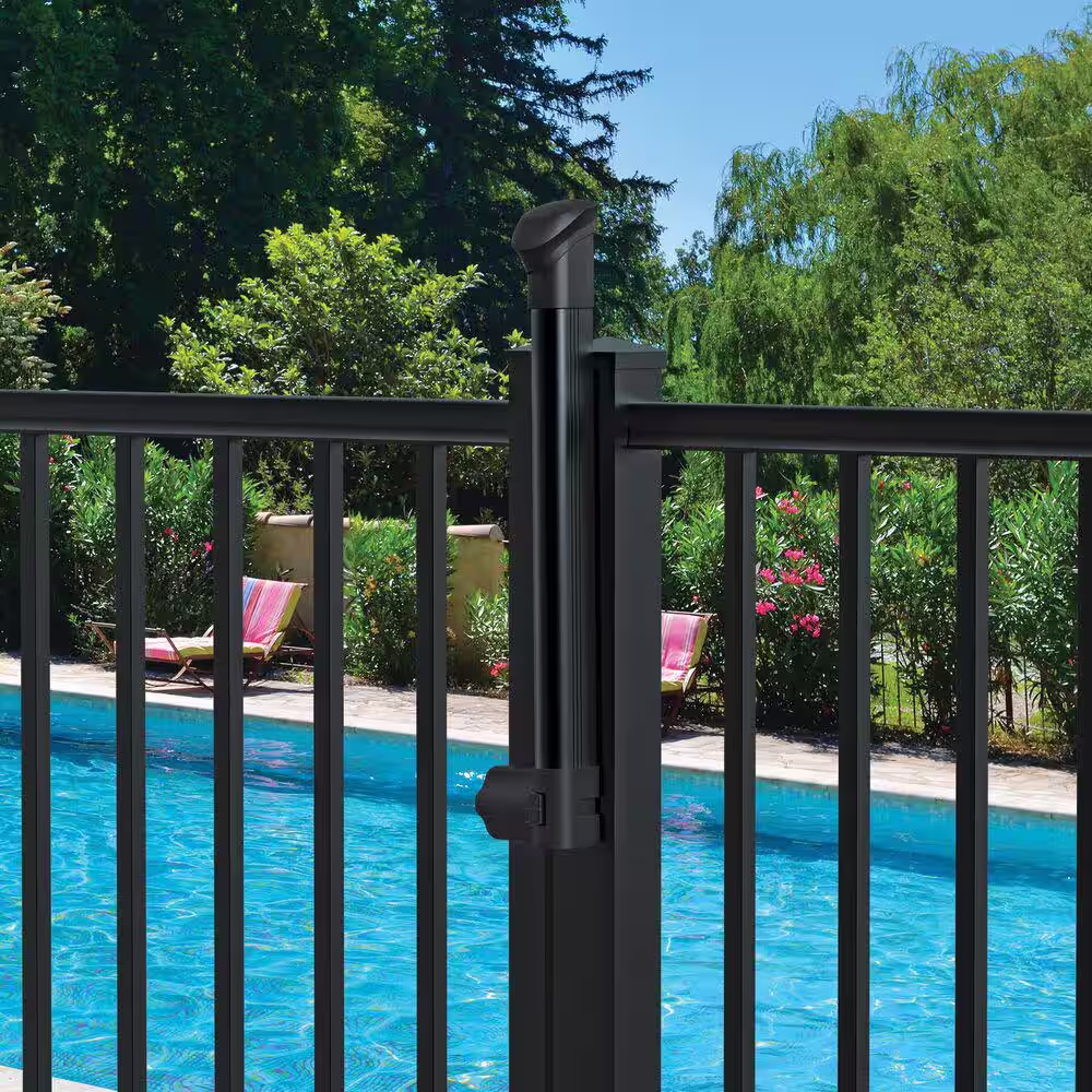 TuffBilt Nylon/Stainless Steel Black Locking Pool Safety Latch