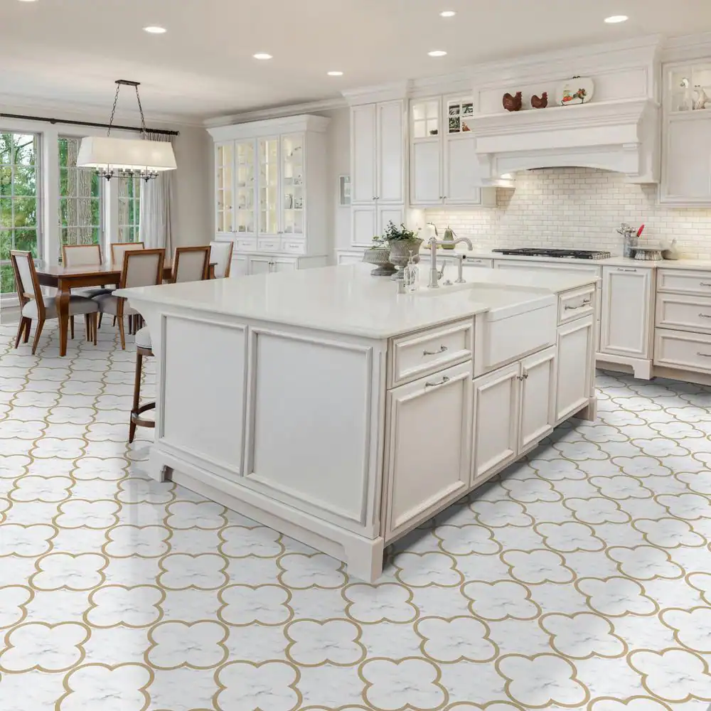 ACHIM Retro 12 in. W x 12 in. L Van Cleef Grey/Tan Peel and Stick Vinyl Tile Flooring (20 sq. ft./case)