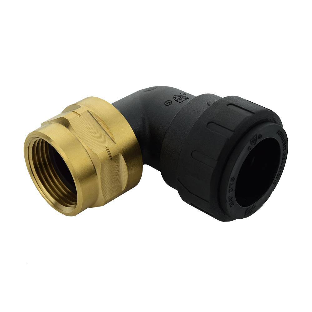 SharkBite 3/4 in. CTS x 3/4 in. NPS Brass ProLock Push-to-Connect Female Elbow (5-Pack)