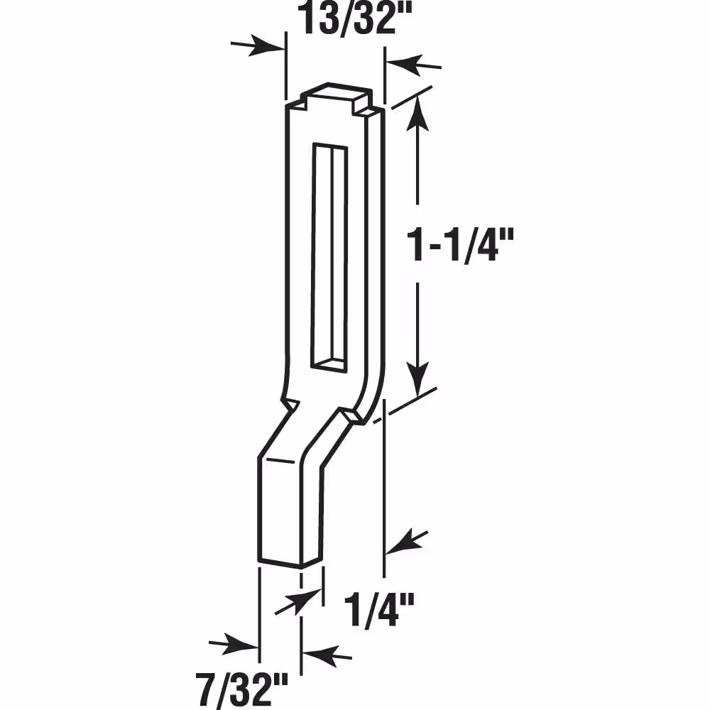 Prime-Line Steel, Sliding Screen Door Latch Strike, Adjustable (2-pack)