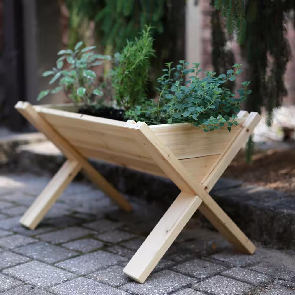 Outdoor Essentials Homestead 25 in. x 16 in. Cedar Wedge Garden Planter