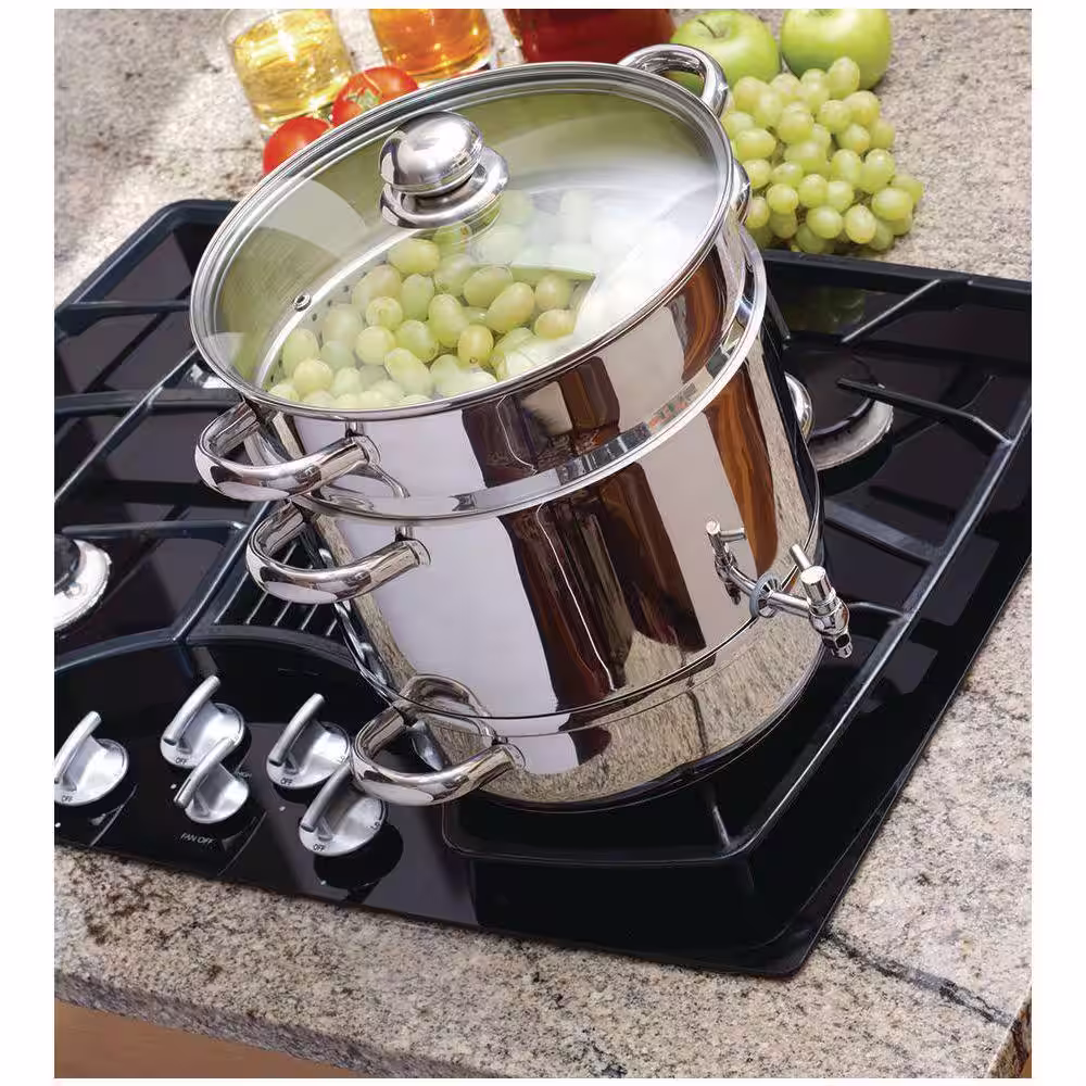 Euro Cuisine Stainless Steel Stove Top Steam Juicer