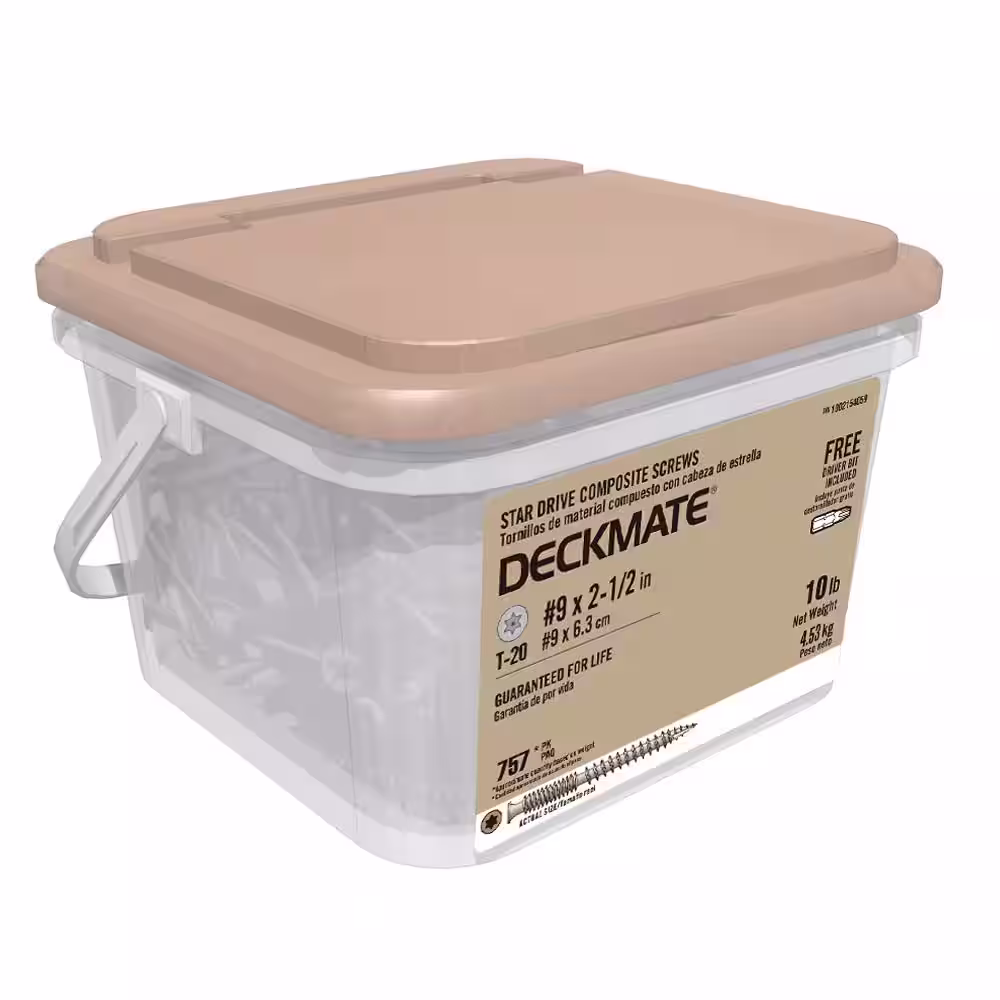 Deckmate #9 x 2-1/2 in. Brown Star-Drive Pan-Head Coarse Composite Deck Screw (10 lbs.-Pack)