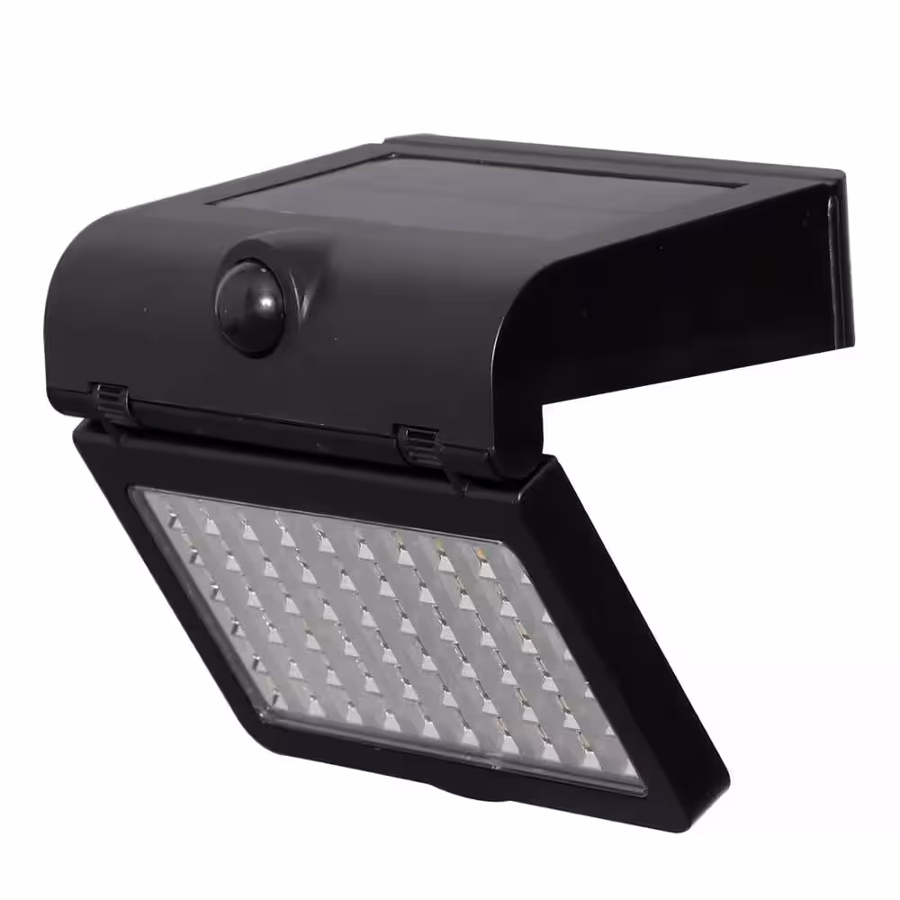 Westinghouse 75-Watt Equivalent Plastic Integrated LED Black Linkable Solar Motion Sensor Wall Pack Light