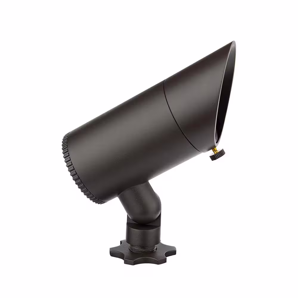None Interbeam 245 -Lumens Bronze Low-Voltage 12-Volt LED Outdoor Spotlight with IP66 Rating and 2700K Color Temp Spotlight