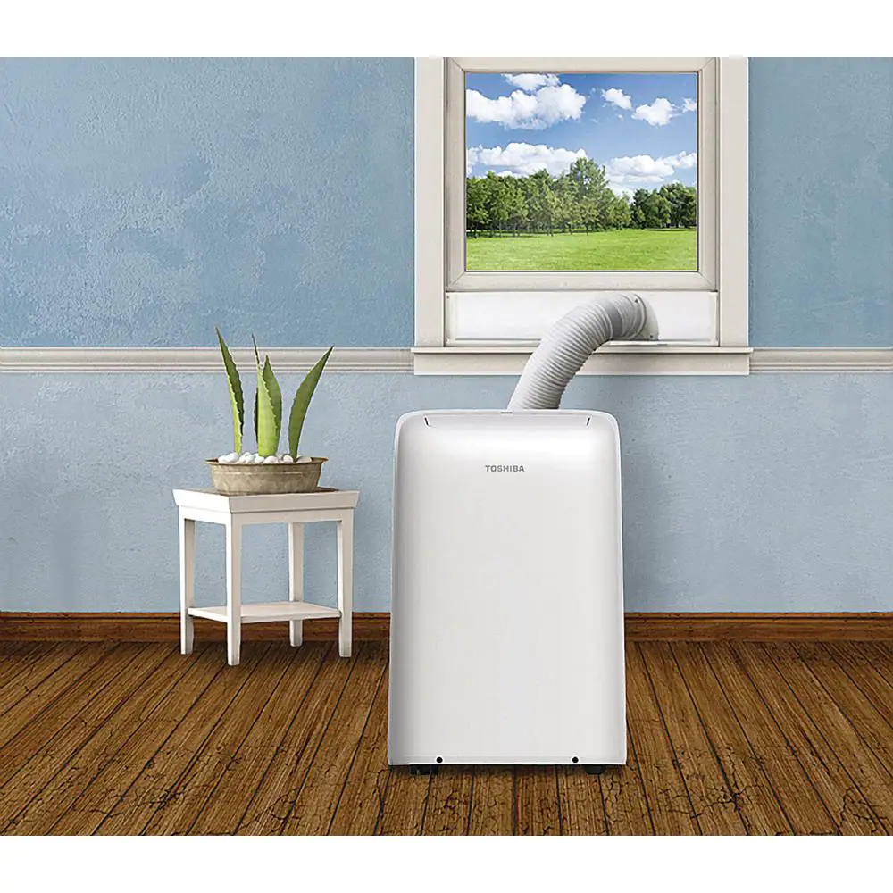 Toshiba 12,000 BTU (8,000 BTU DOE) 115-Volt Wi-Fi Portable Air Conditioner with Dehumidifier Mode and Remote for up to 350 sf
