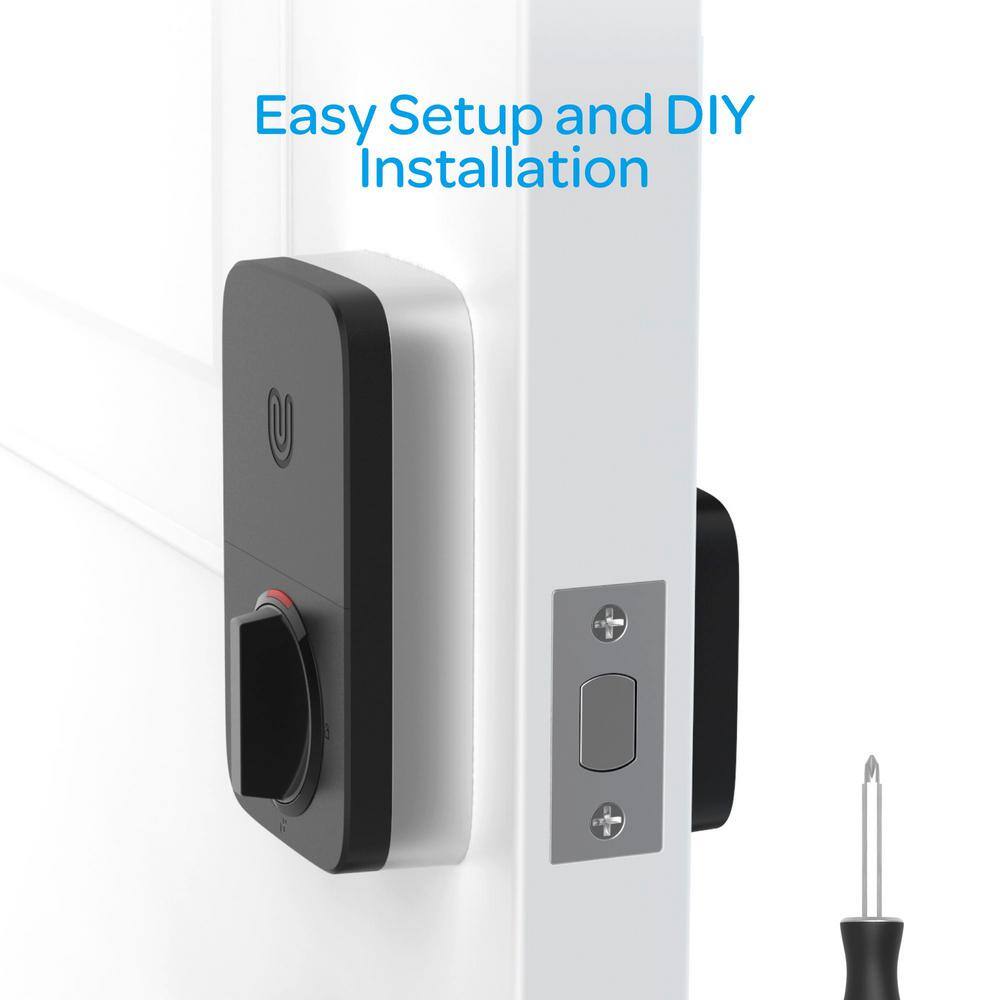 Ultraloq U-Bolt Pro Z-Wave Deadbolt Smart Lock with Passage Handle