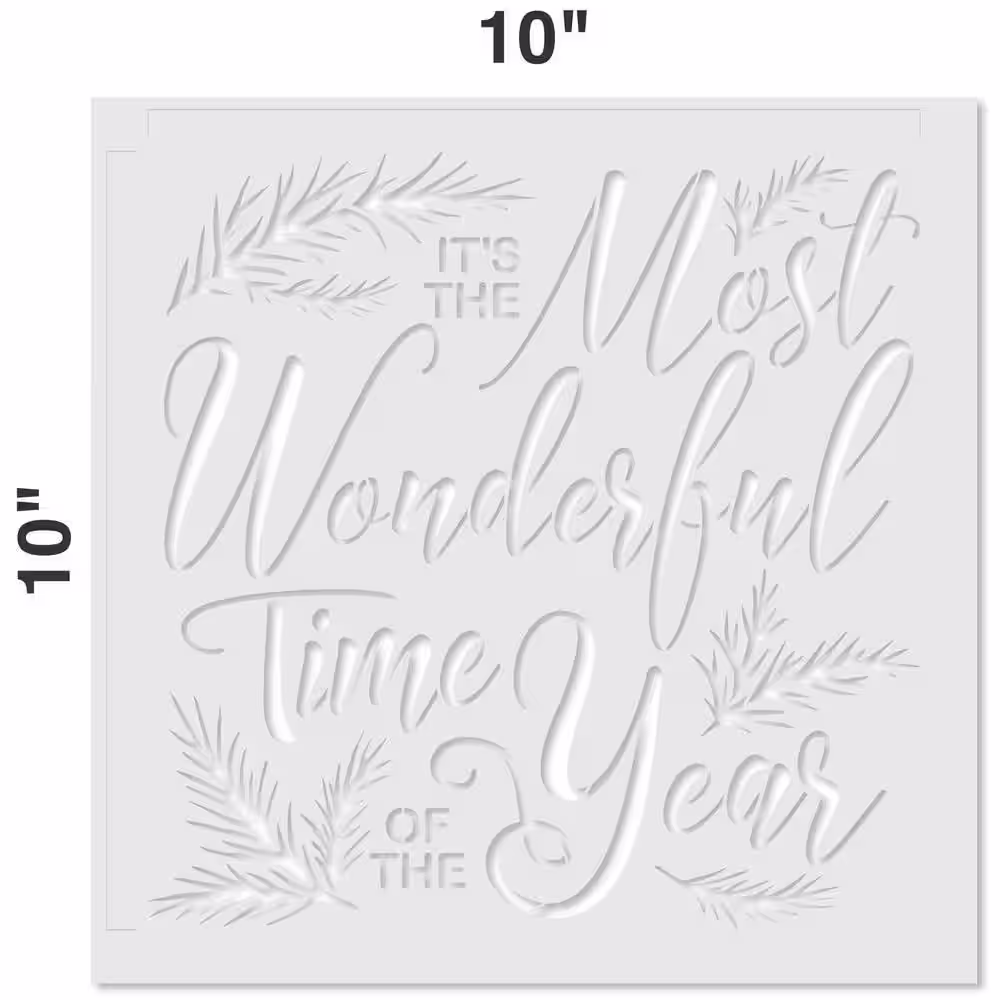 Designer Stencils It's the Most Wonderful Time of the Year Sign Stencil and Free Bonus Stencil