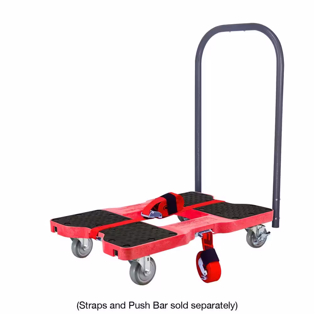 SNAP-LOC 1500 lbs. Capacity Industrial Strength Professional E-Track Dolly in Red