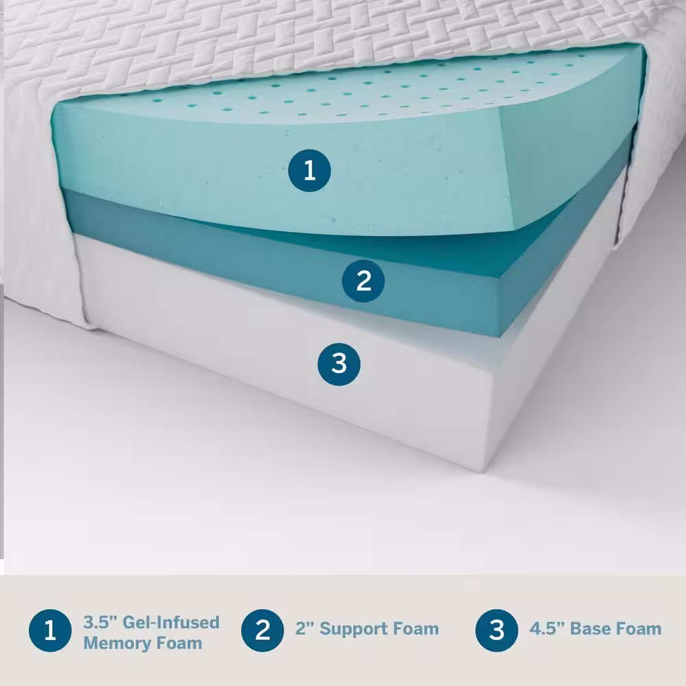 Lucid Comfort Collection 10in. Plush Gel Memory Foam Tight Top Full Mattress