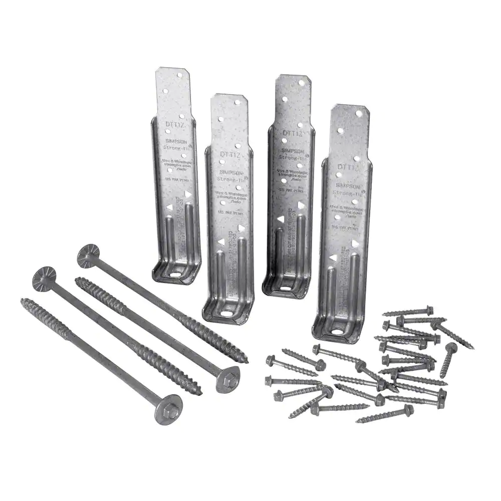 Simpson Strong-Tie DTT ZMAX Galvanized Deck Tension Tie Kit for 2x Nominal Lumber with Screws (4-Pack)