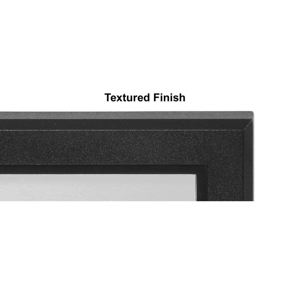 None Contemporary Rectangular Black and Stainless Steel Address Plaque