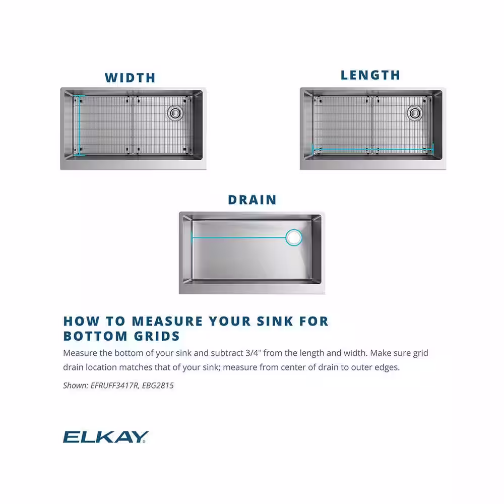 Elkay Crosstown 21.75 in. x 16 in. Bottom Grid for Kitchen Sink in Stainless Steel