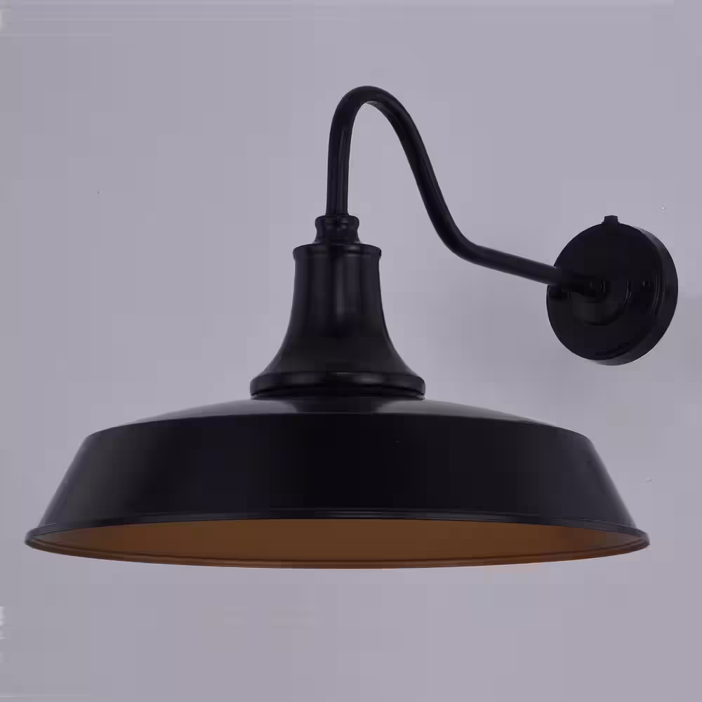 VAXCEL Dorado 1-Light Dusk to Dawn Bronze Farmhouse Outdoor Wall Barn Lantern Sconce Dark Sky