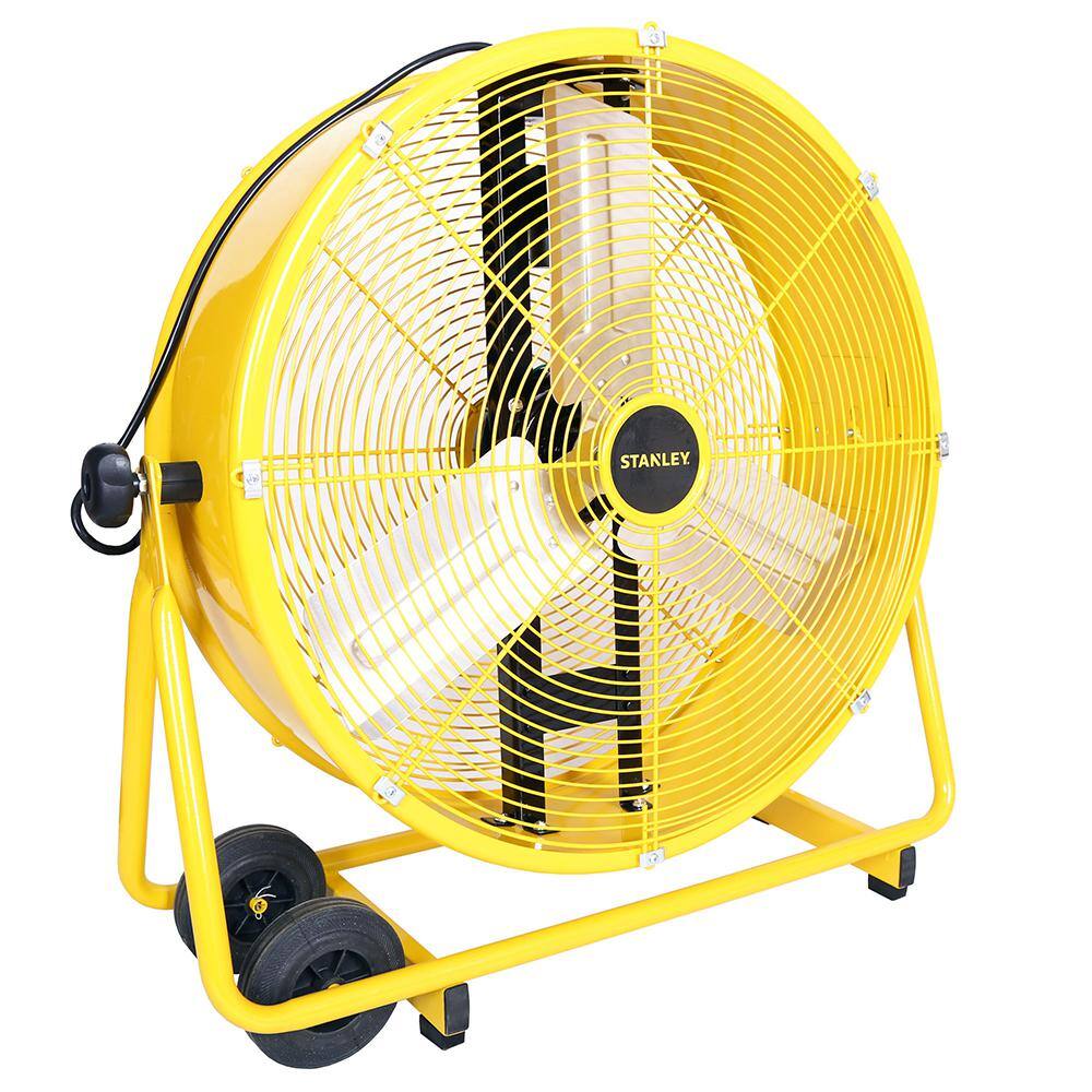Stanley 24 in. 2-Speed Direct Drive Cradle Drum Fan with Adjustable Tilt