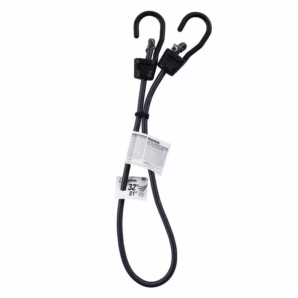 Keeper 32 in. Gray Ultra Bungee Cord with Hooks