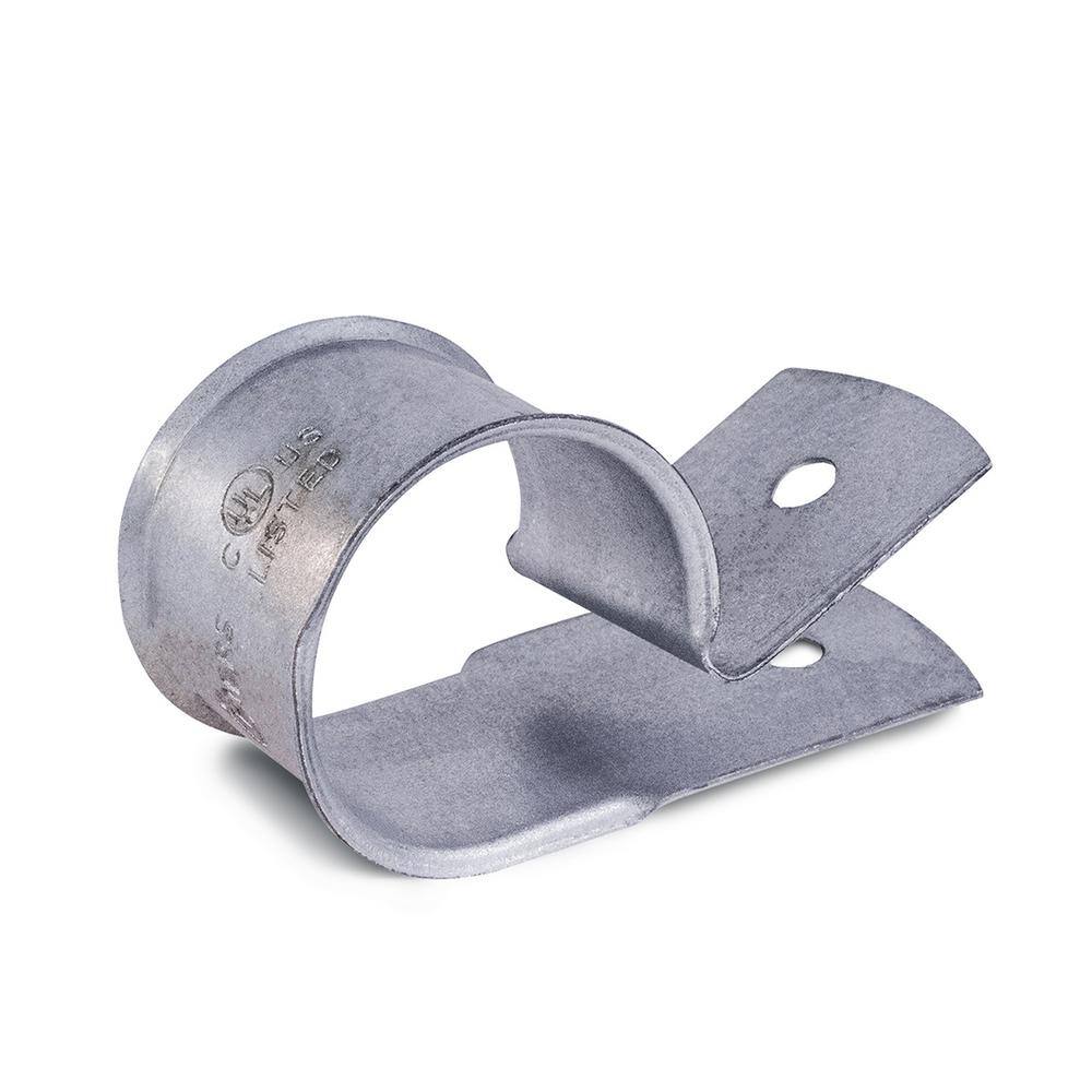 The Plumber's Choice 1 in. Steel Cable Clamp; Hangs Tubing, Wiring, Ropes, for PEX, Plumbing, Marine, Automobile; Galvanized (10 Pack)