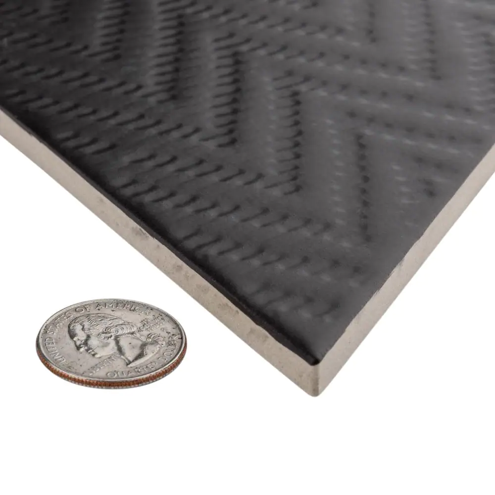 Merola Tile Rhombus Black 5-1/2 in. x 9-1/2 in. Porcelain Floor and Wall Tile (11.4 sq. ft./Case)