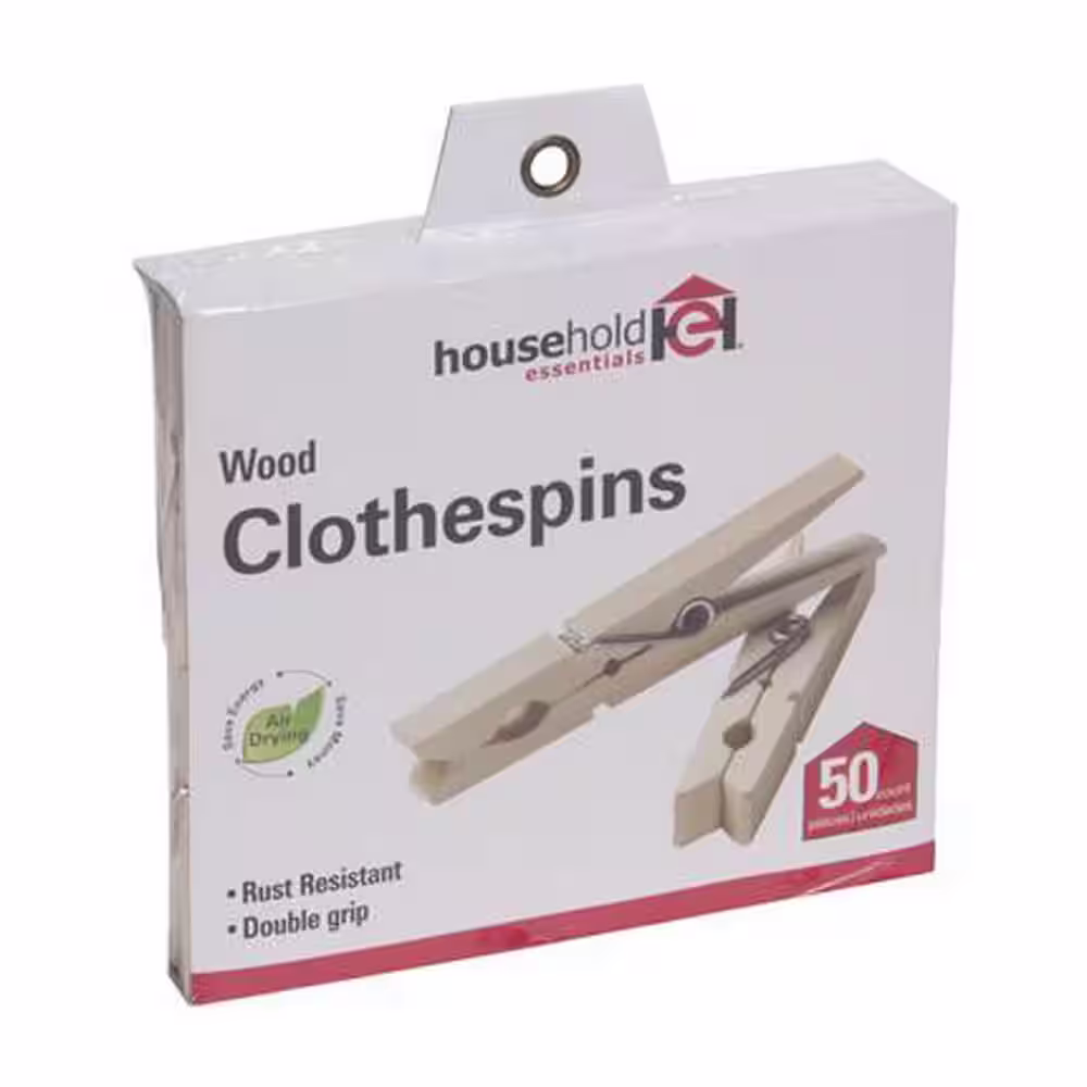 None 3 in. Wood Indoor and Outdoor Clothespins