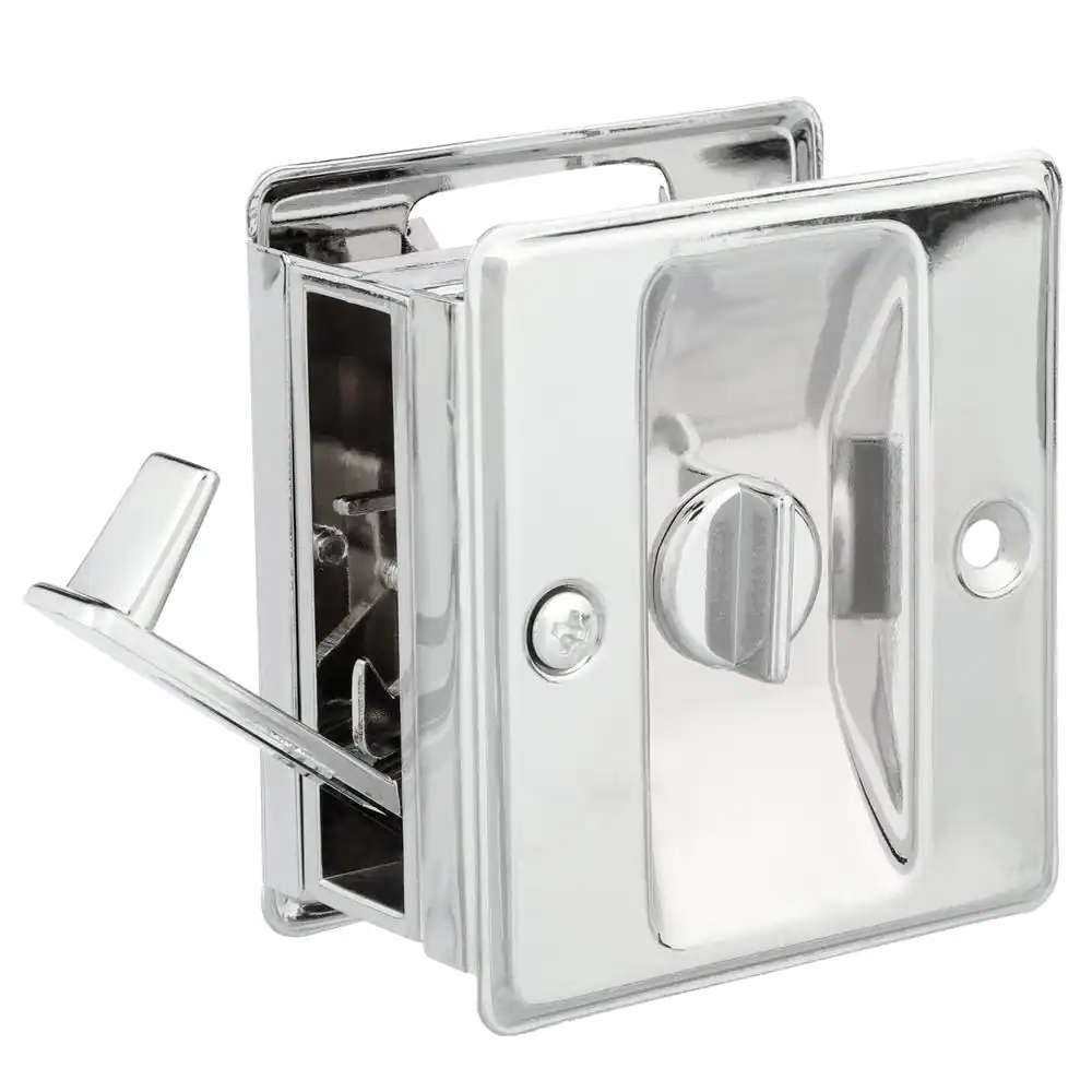 Prime-Line Polished Chrome, Pocket Door Privacy Lock