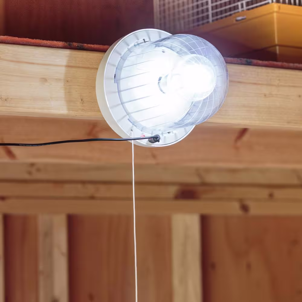 GAMA SONIC Solar Shed Light Clear Outdoor Integrated LED Area Light with GS Solar LED Light Bulb