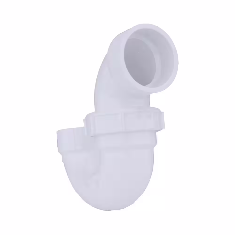 Charlotte Pipe 1-1/2 in. DWV PVC P-Trap with Union and Plastic Nut