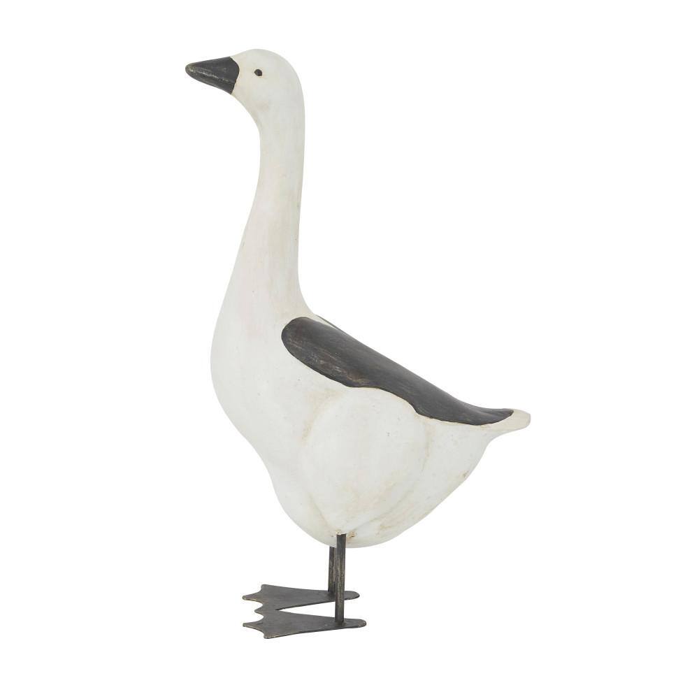 Litton Lane 25 in. Polystone Indoor Outdoor Duck Garden Sculpture