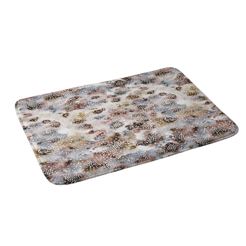 DenyDesigns. Ninola Design Japandi Experimental Texture 34 in. x 21 in. beige Memory Foam Bath Mat