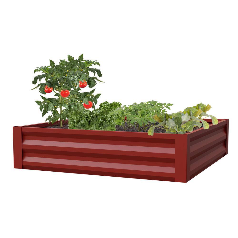 Panacea Barn Red Metal Raised Garden (No Liner)