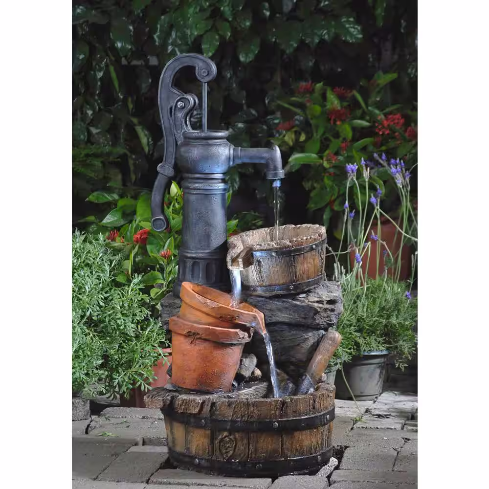 Fountain Cellar Classic Water Pump Fountain with LED Light
