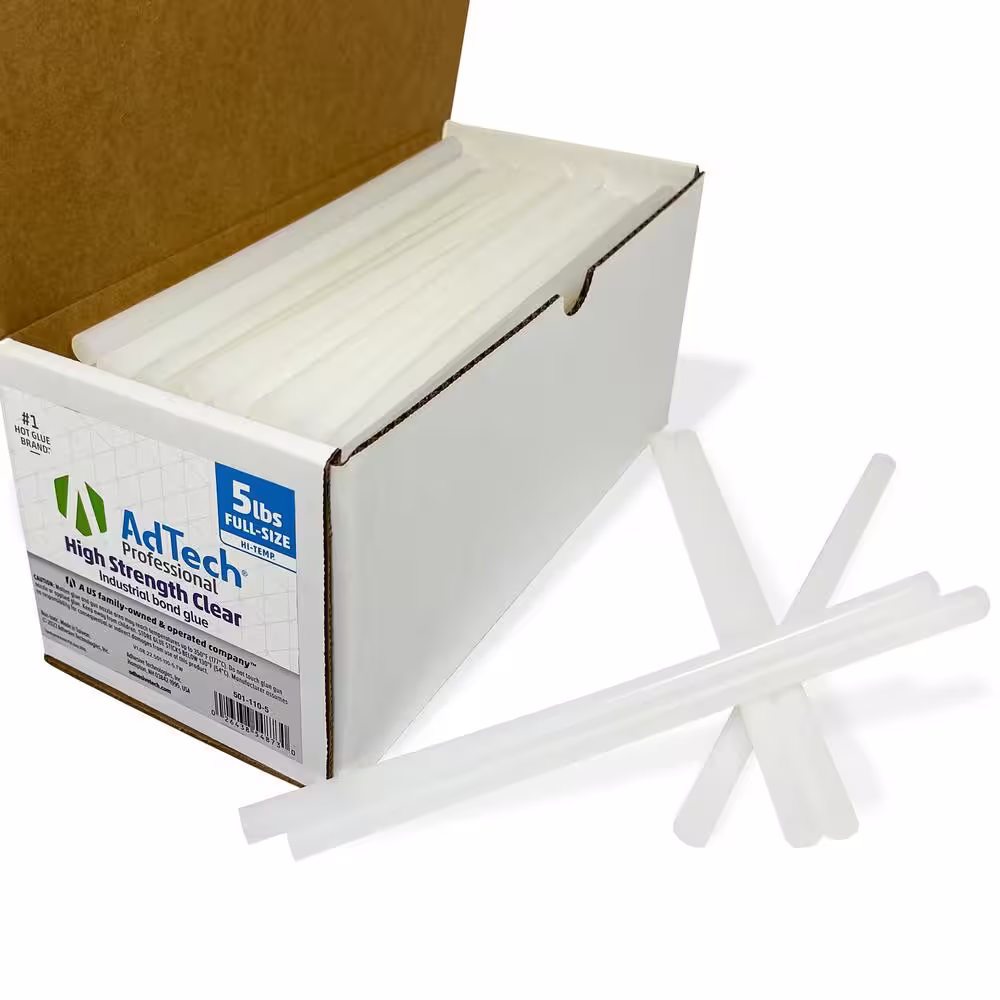 AdTech AdTech Professional High Strength Industrial Bond High Temp Hot Glue Sticks 10 in. (5 lbs. Bulk Pack)