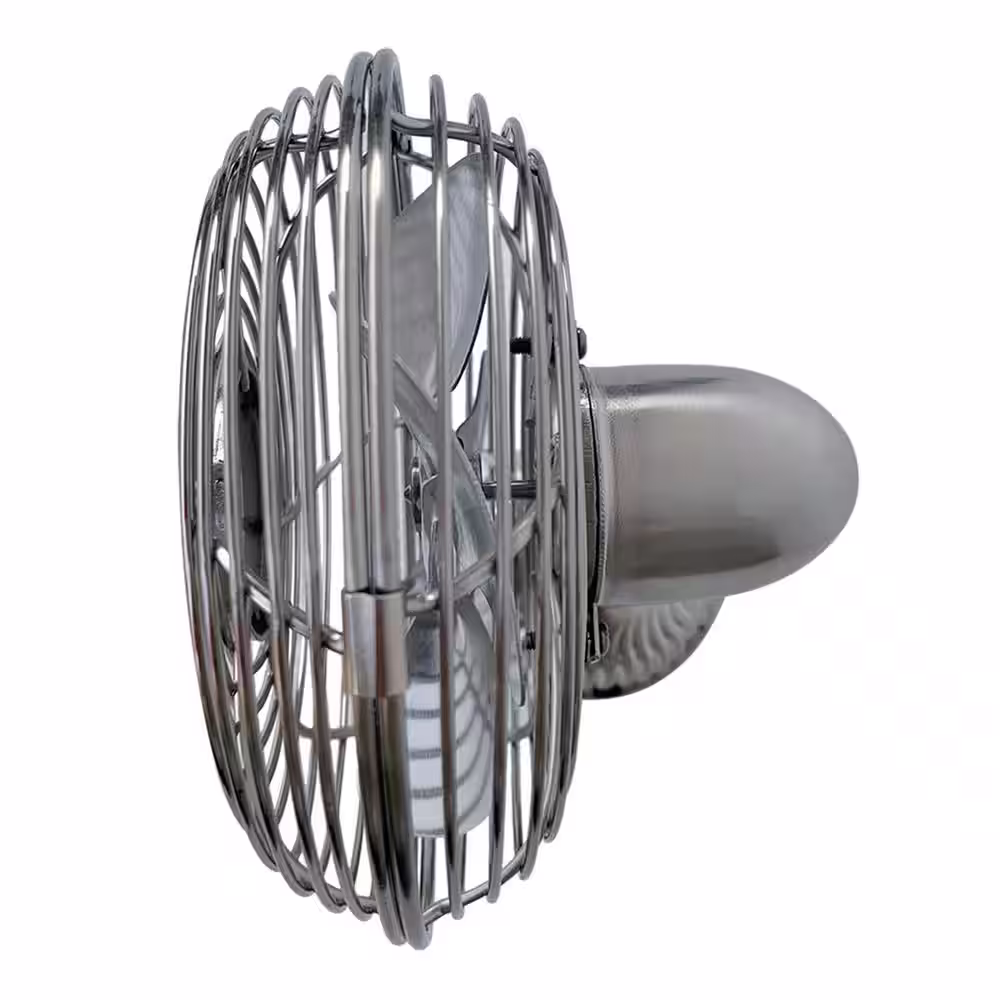 Hunter Retro 4 in. All-Metal Personal Fan with USB Cord in Brushed Nickel