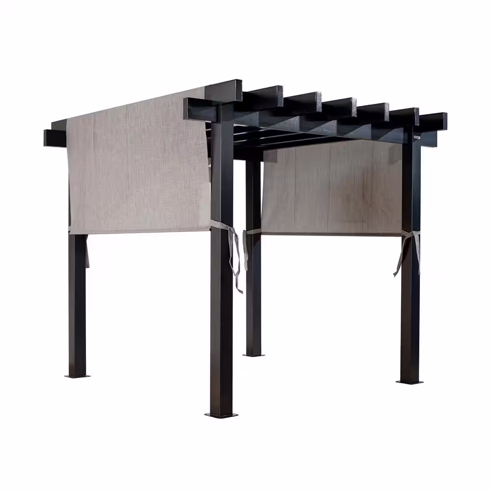 Sojag Yamba 10 ft. x 10 ft. Black Rustproof Aluminum Framed Pergola