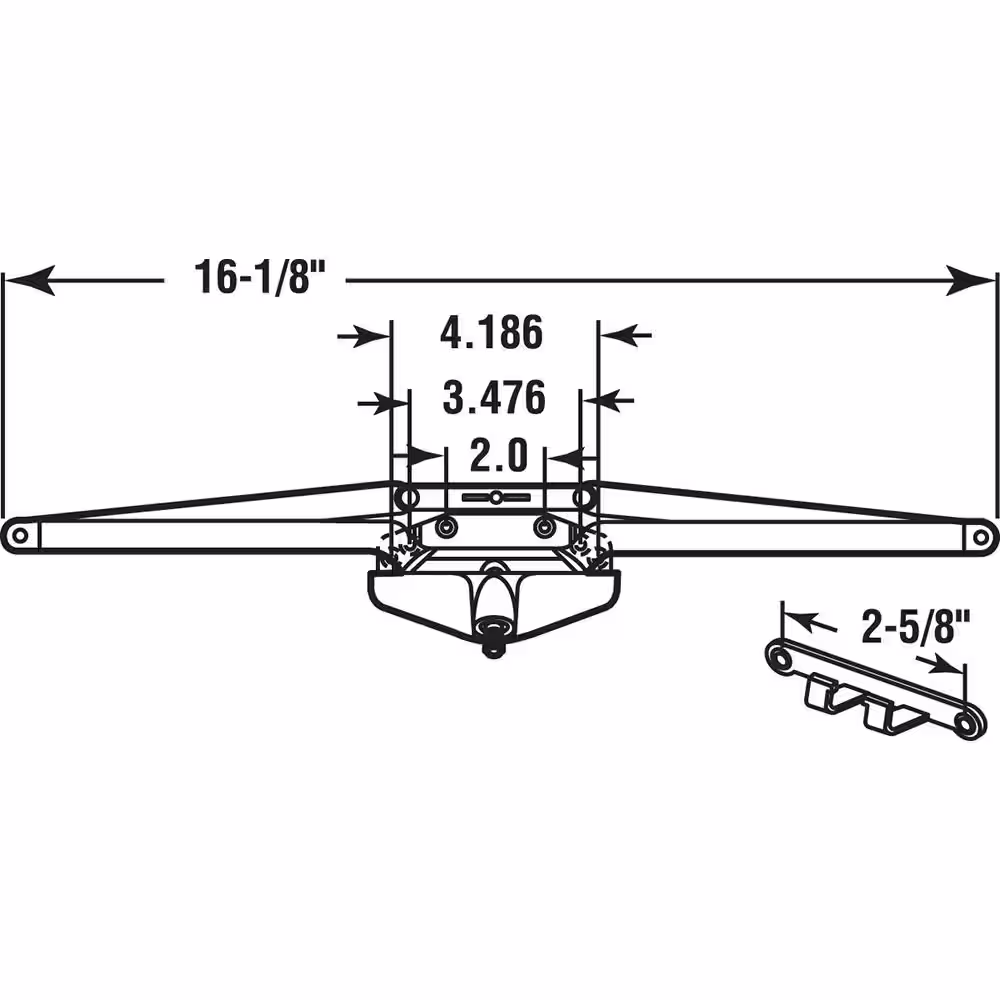 Prime-Line 16-1/8 in., Coppertone, Roto Gear Awning Operator