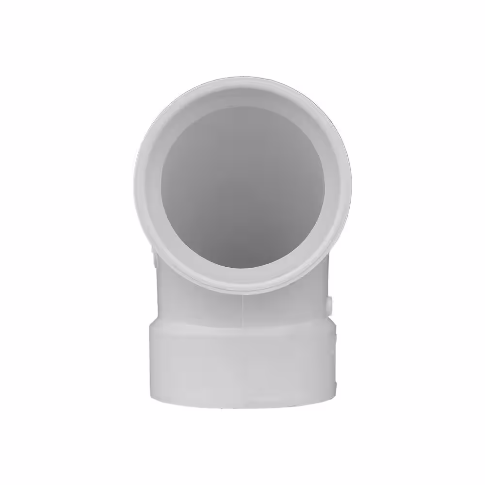 Charlotte Pipe 4 in. PVC DWV 90-Degree Hub x Hub Elbow