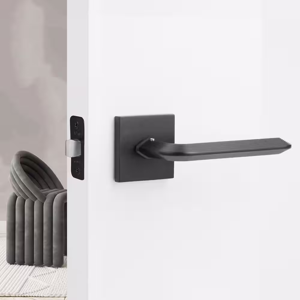 McBowery Crosby Matte Black Passage Hall/Closet Modern Door Handle (Right Hand)