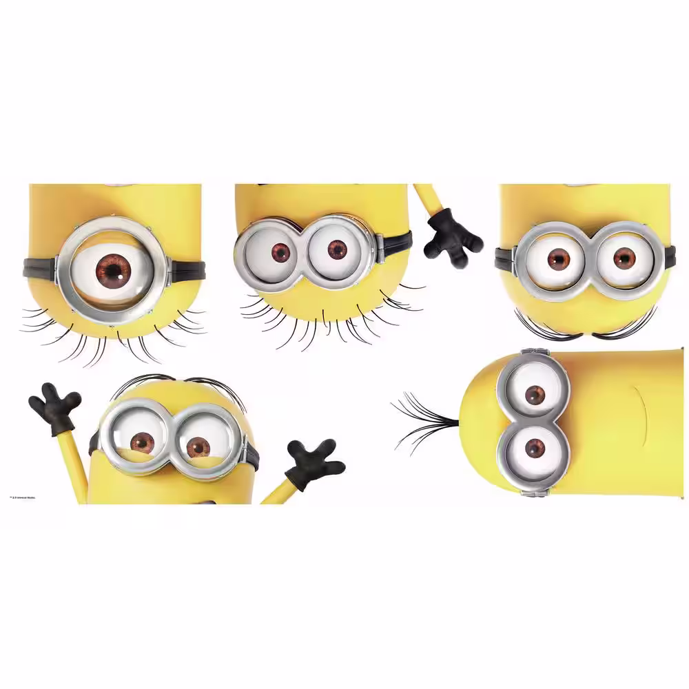 RoomMates Minions Despicable Me 3 Peeking Minions Giant Peel and Stick Wall Decals, RMK3567GM