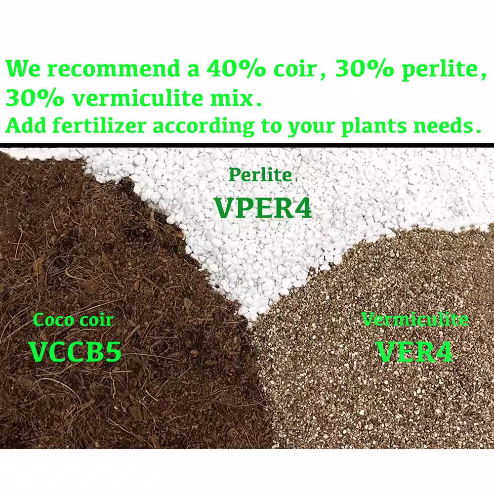 Viagrow 5 kg Coir Block With 1 Cubic Ft Horticultural Perlite (Makes 3.4 cu. Ft./25.4 Gal./101 Qts)