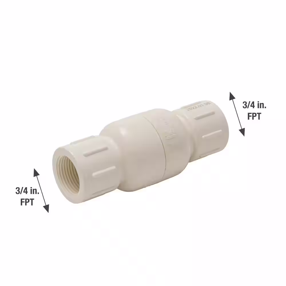 Everbilt 3/4 in. FIP x FIP PVC Threaded Check Valve