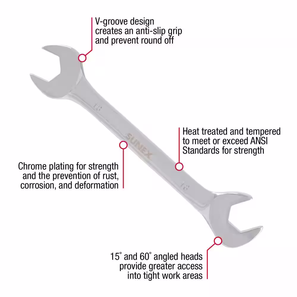 SUNEX TOOLS Metric Angle Head Wrench Set (14-Pcs)