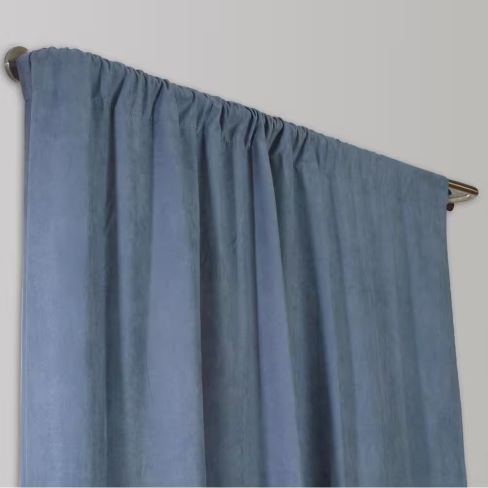 Versailles Home Fashions 28 in. - 48 in. Steel Single Privacy Rod in Antique Brass
