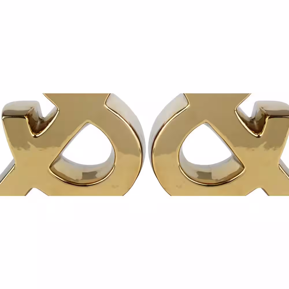 A & B Home Urban Gold Vogue Question and Exclamation Mark Bookends