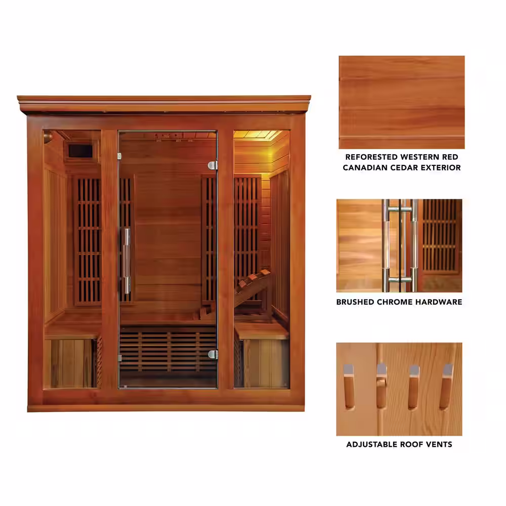 Radiant Sauna 4 to 5-Person Cedar Elite Premium Sauna