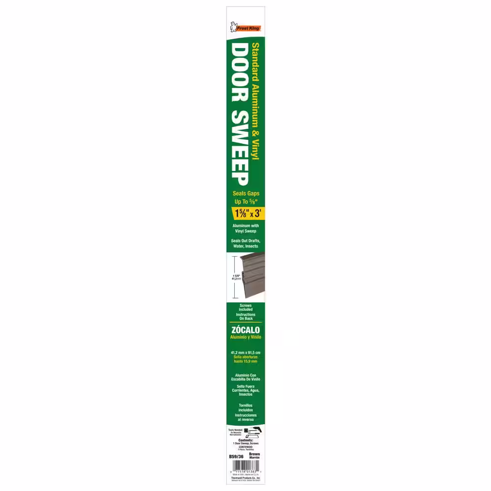 Frost King 36 in. x 0.25 in Bronze Premium Aluminum and Vinyl Door Sweep