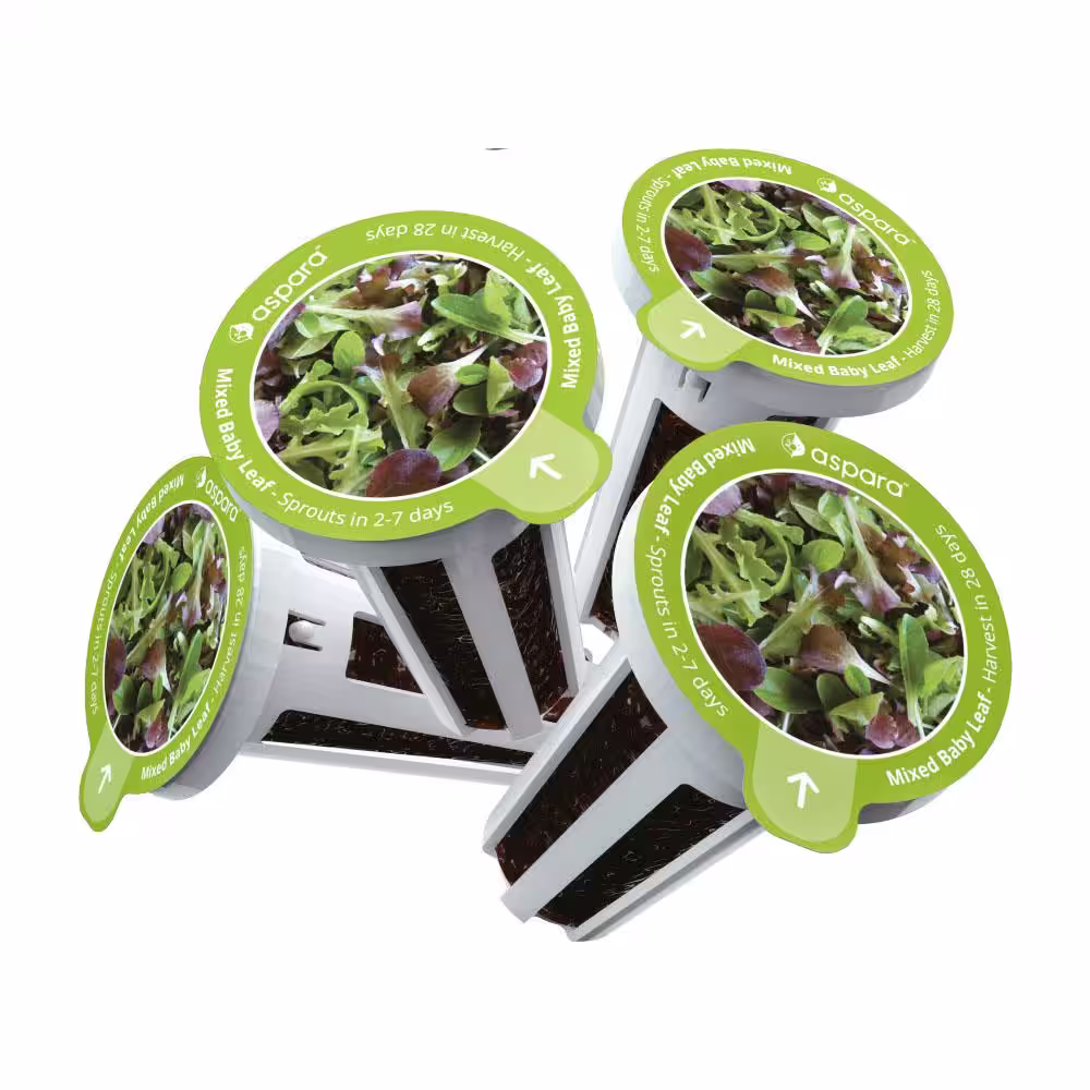aspara Organic Mixed Baby Leaf 8-Capsule Vegetable Seed Kit