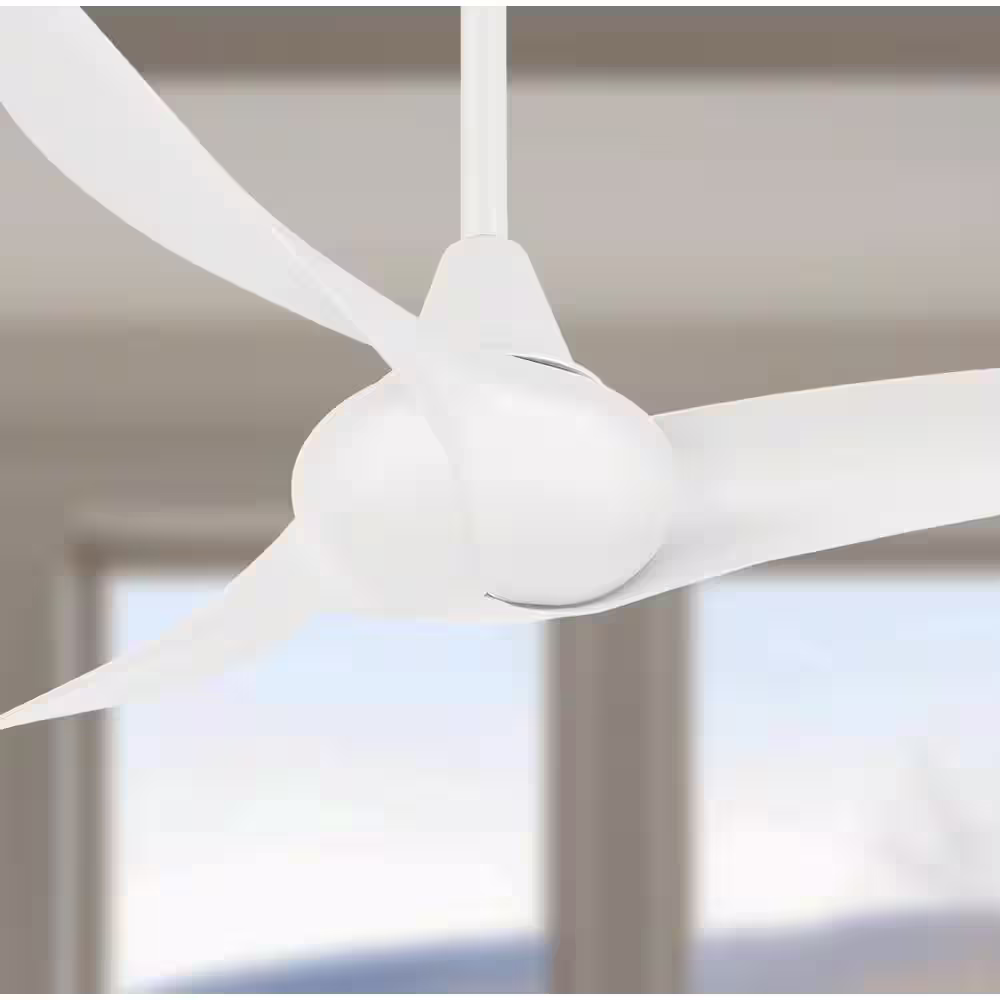 MINKA-AIRE Wave 44 in. Indoor White Ceiling Fan with Remote Control