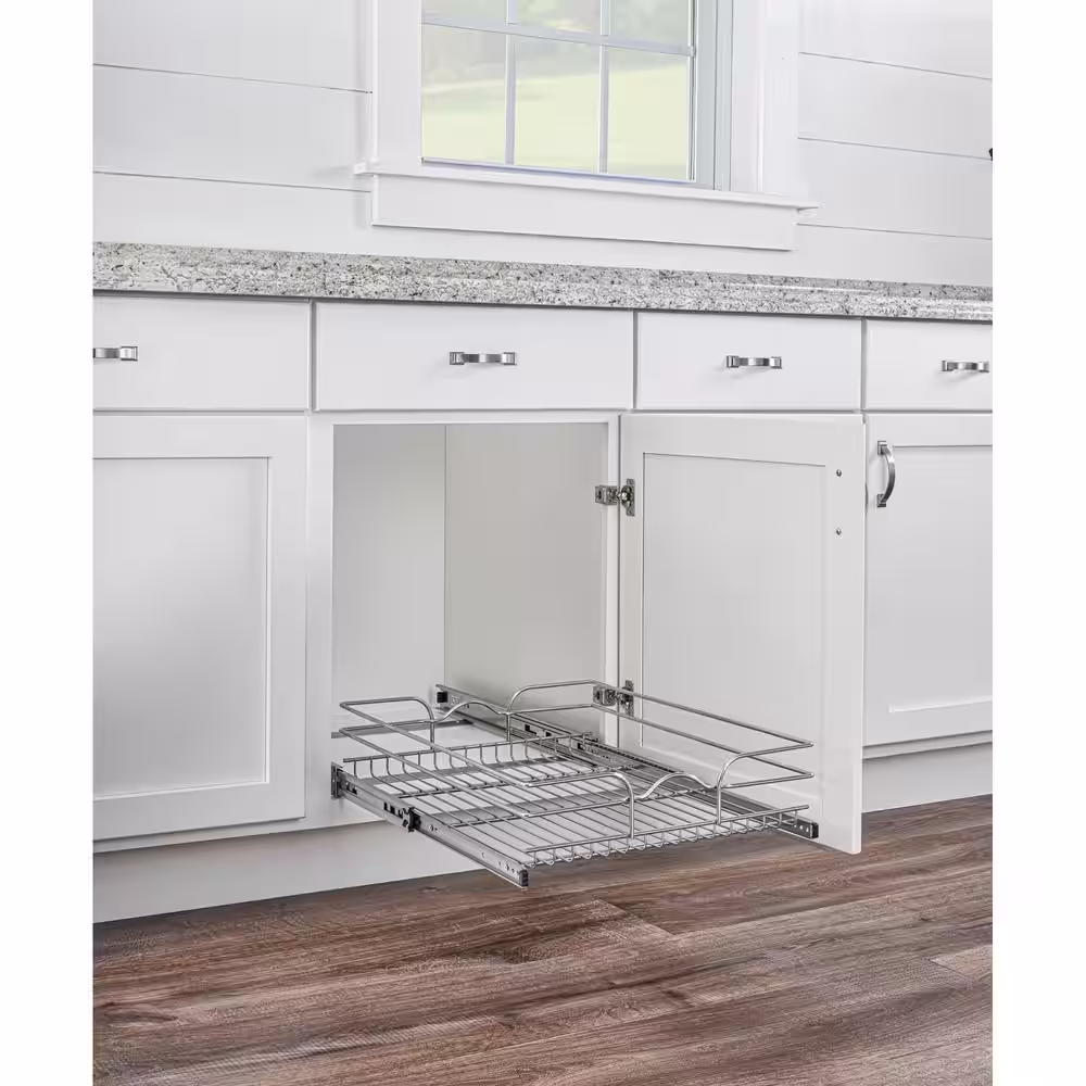 Rev-A-Shelf 21 in. x 20 in. Single Kitchen Cabinet Pull Out Wire Basket