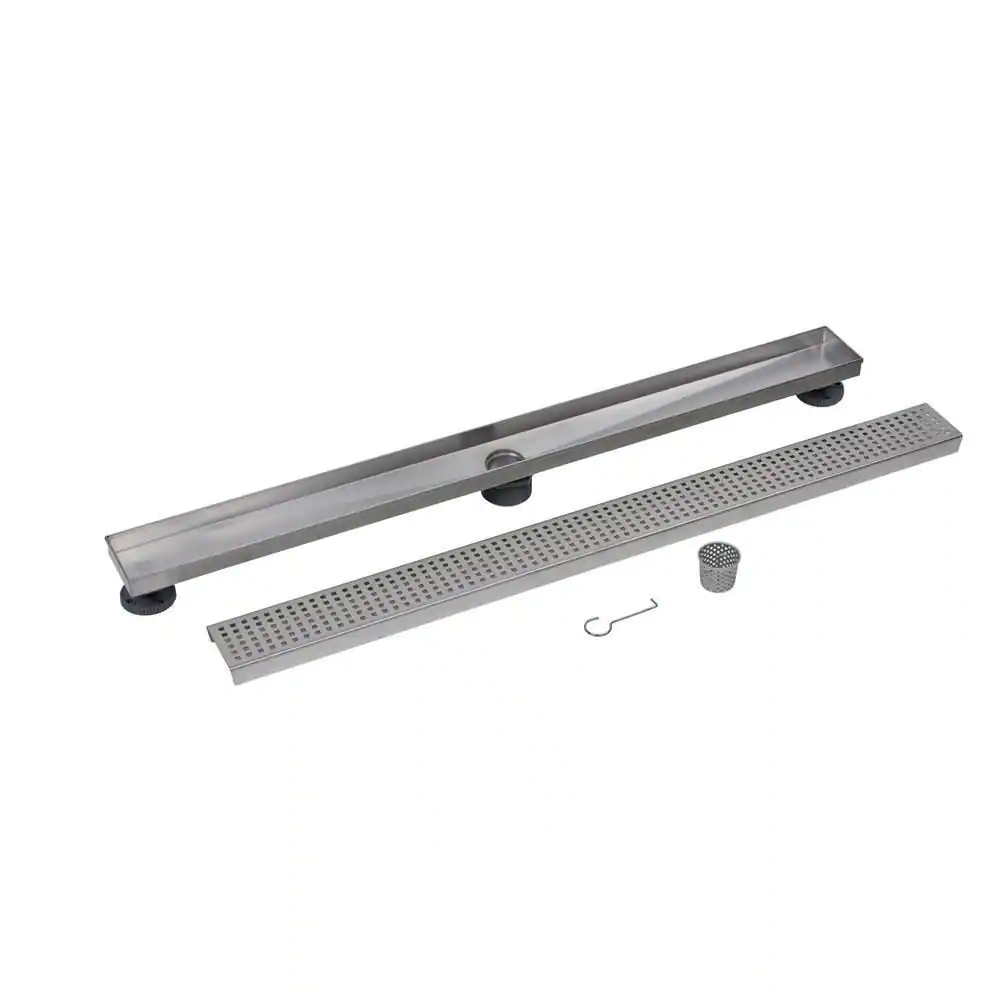 Oatey Designline 36 in. Stainless Steel Linear Shower Drain with Tile-In Pattern Drain Cover
