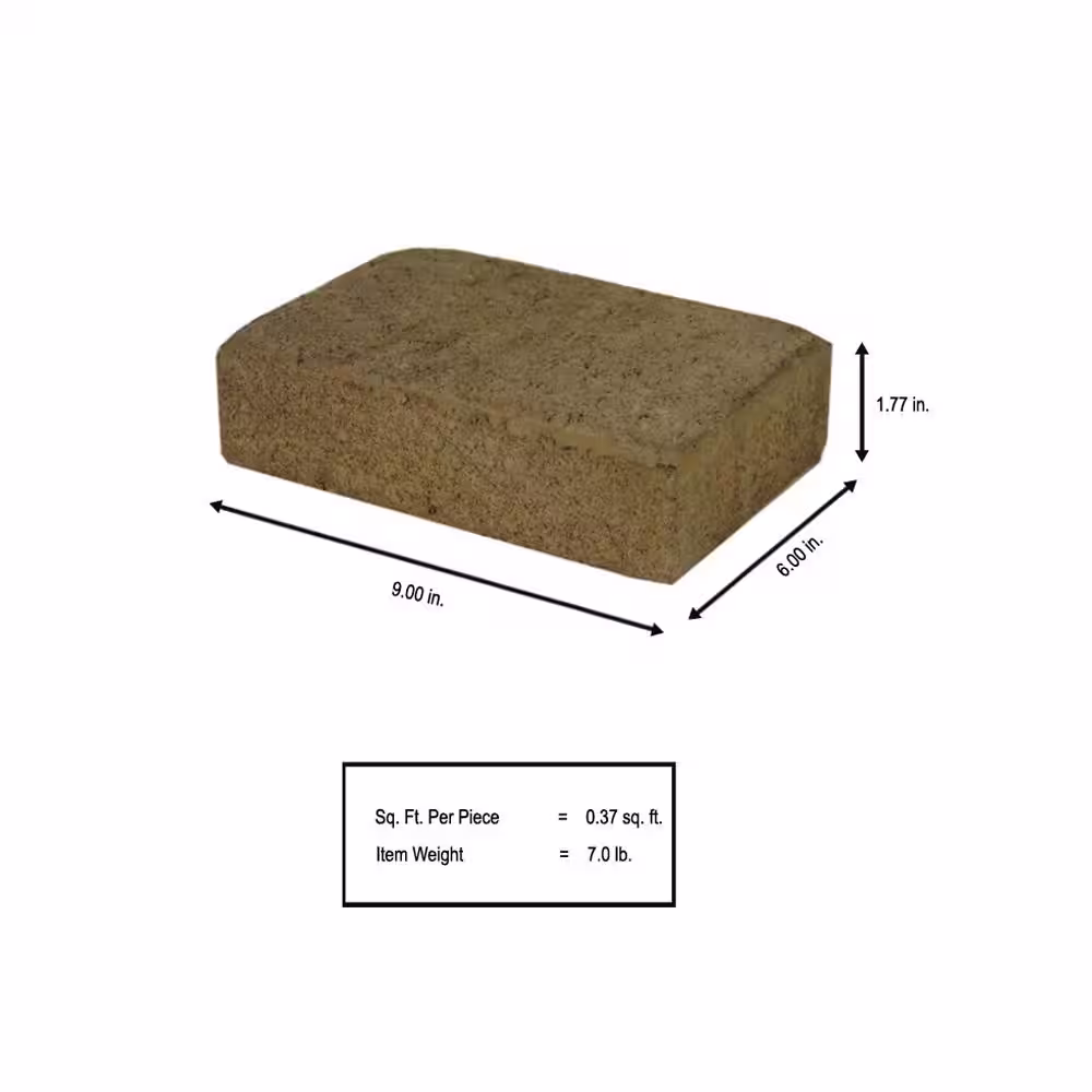 Oldcastle Countryside 9 in. x 6 in. x 1.75 in. Allegheny Concrete Paver