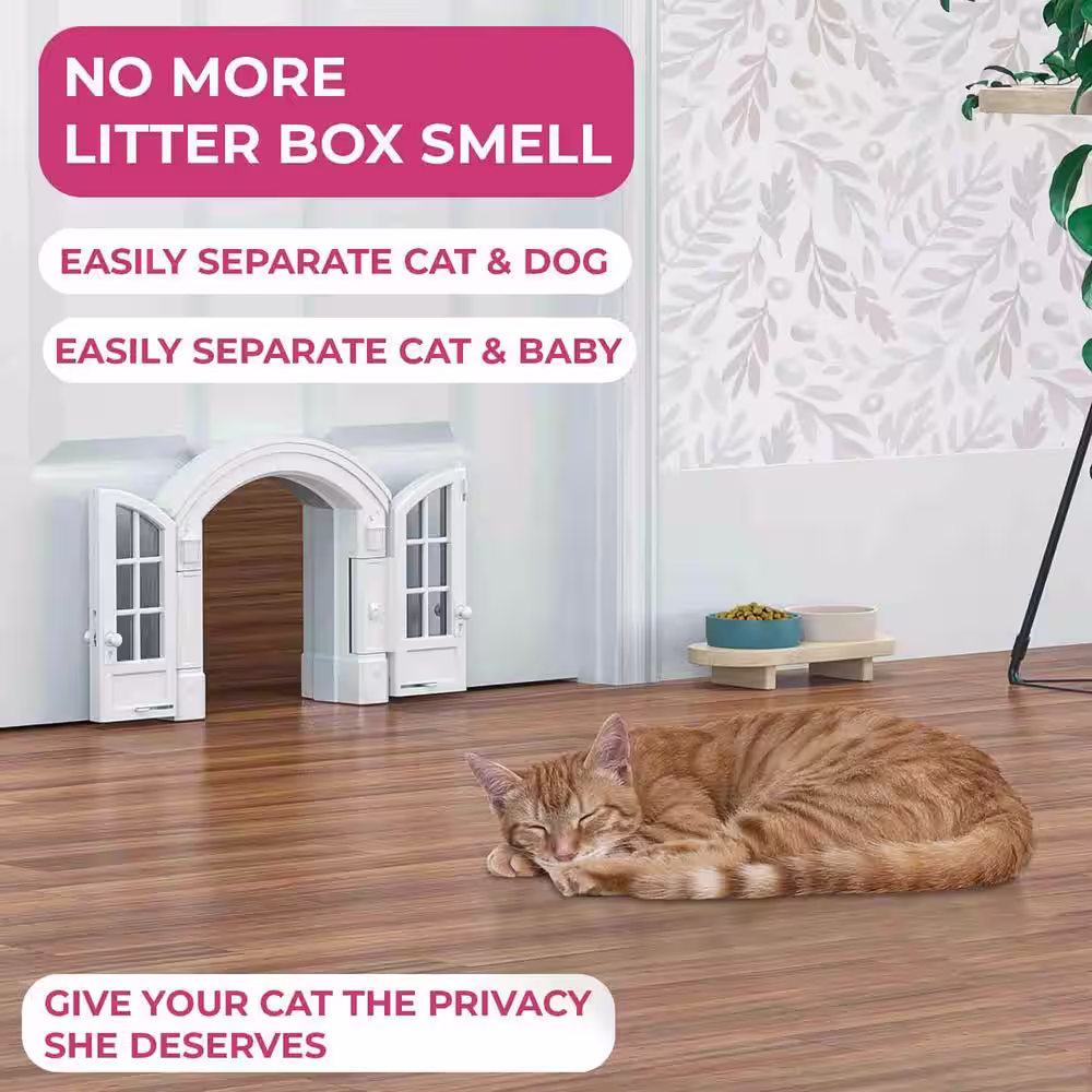 None 9.38 in. x 9.25 in. Interior Cat Door and Pet Door